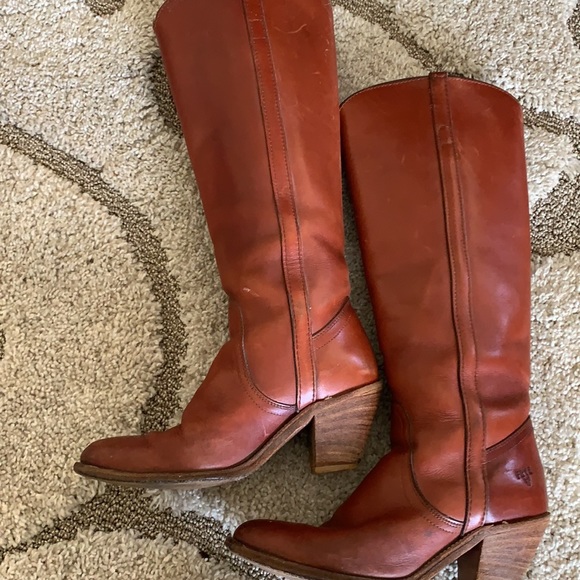 Frye boots Vintage 1970s cognac authentic leather - Picture 8 of 11
